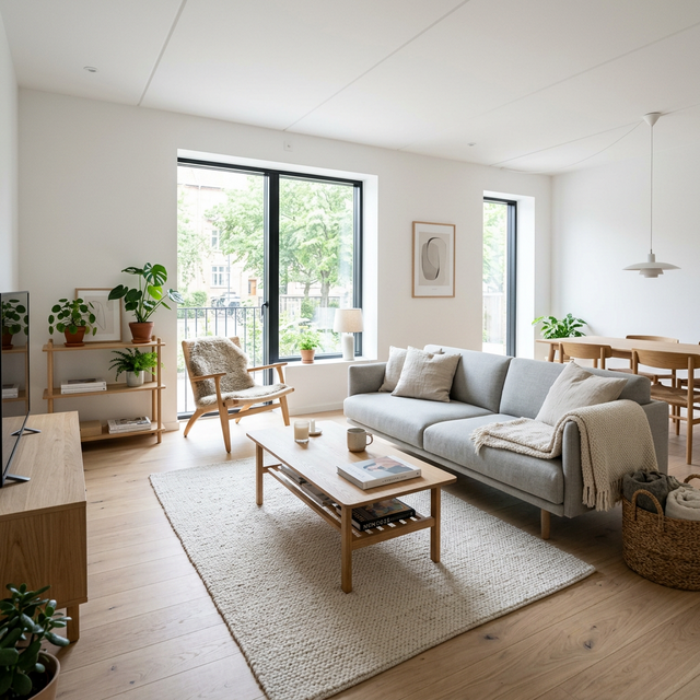 Styl Scandinavian Calm — jasne przestrzenie, drewno